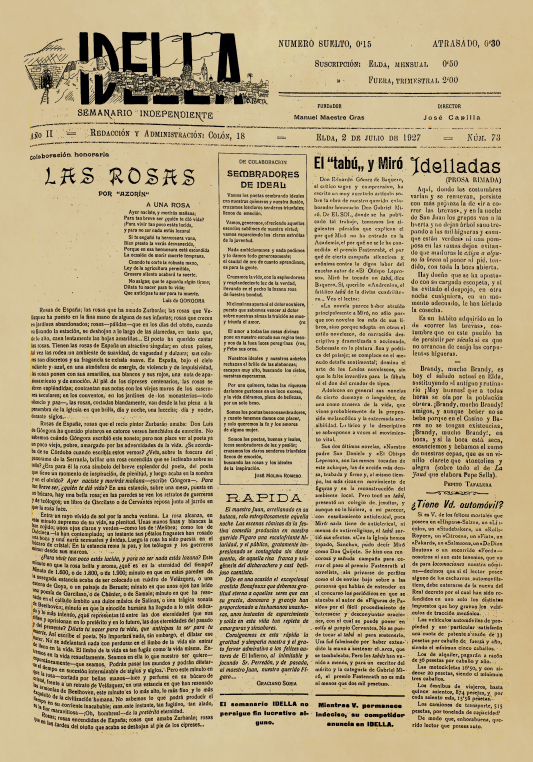IDELLA Nº73 AÑO 1926