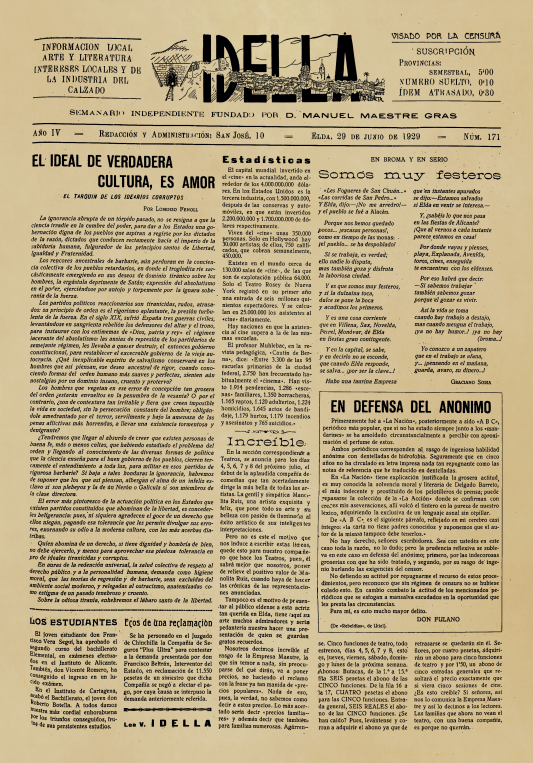 IDELLA Nº171 AÑO 1926