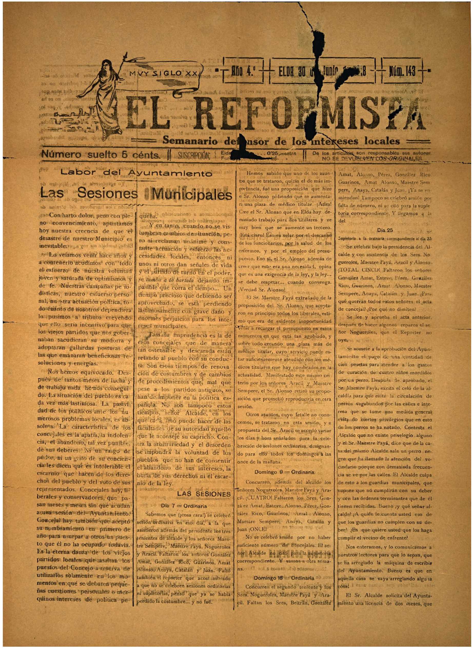 EL REFORMISTA Nº 143 AÑO 1918
