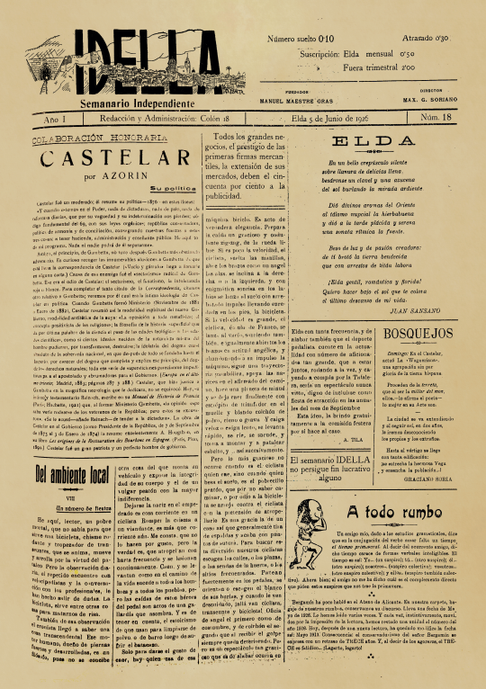 IDELLA Nº18 AÑO 1926